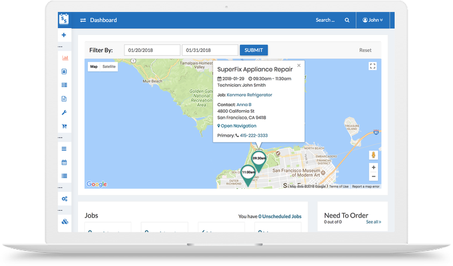 screenshot of Scheduling Suite